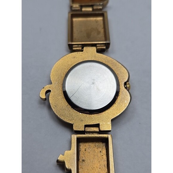 Teacher Apple Bracelet Watch Schoolhouse Charm Gold Tone Quartz New Battery Cute - Picture 10 of 10